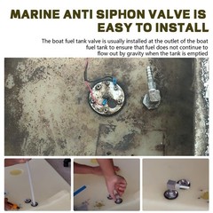 Marine Anti Siphon Valve Replacement for Boat Fuel Tank Pickup Small, Gray