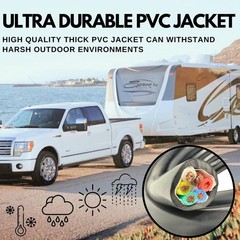 6 Way Trailer Wire Heavy Duty 14 AWG/Gauge CCA 6 Conductor Wire RV Trailer Tow