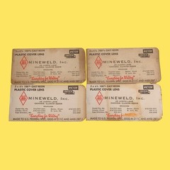 VTG Lot of 4 Welding Plastic Clear Cover Lens Goggles 2″ x 4 1/4″ – Victor C