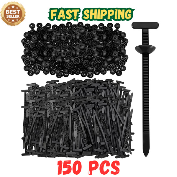 150 PCS Nylon Universal Cable Tie Buckle，Heavy Duty Self-Locking Zip Ties Holder