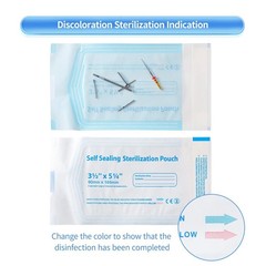 3.5 X 6.5 Self Sterilization Pouches for Dental Offices, 100 Pcs Self Seal St…
