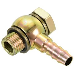 10mm Barbed M14 x 1.5 Male Thread Hose Pipe Fitting Elbow Connector Carbon Steel