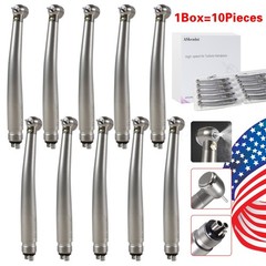 10 PCS Dental LED E-Generator Fiber Optic High Speed Handpiece 4 Hole NSK Style