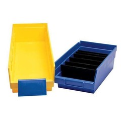 Akro-Mils 30138Red Shelf Storage Bin, Plastic, 6 5/8 In W, 4 In H, 17 7/8 In L,