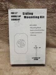 Set of 2: 1/2″ Double Lap Siding Mounting Kit. White. 8141DBL