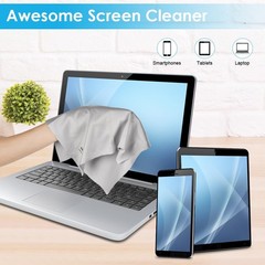 Wsivoiv 6PCS Large Eyeglass Cleaning Cloths, 12 x12 Extra Large, Black, Grey