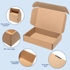 25-Pack Brown Corrugated Shipping Boxes 7x5x2″ for Small Business Packaging