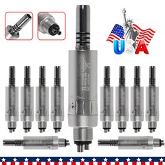 1-10*Dental E-type Air Motor Low Speed Handpiece 4 Holes Inner Water Spray DL