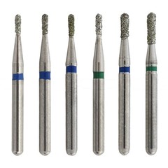 Dental Diamond Bur FG Burs Football Round End Taper Barrel Cylinder Pear Flame