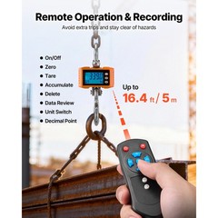 Uimoso Digital Crane Scale 4400 lbs/2000 kg Industrial Heavy-Duty Hanging Scale