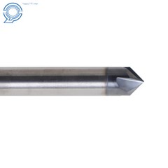 2Pc Double End 3/8″ 4 Flute 90 Degree 2-1/2″ Overall Length Carbide Chamfer Mill