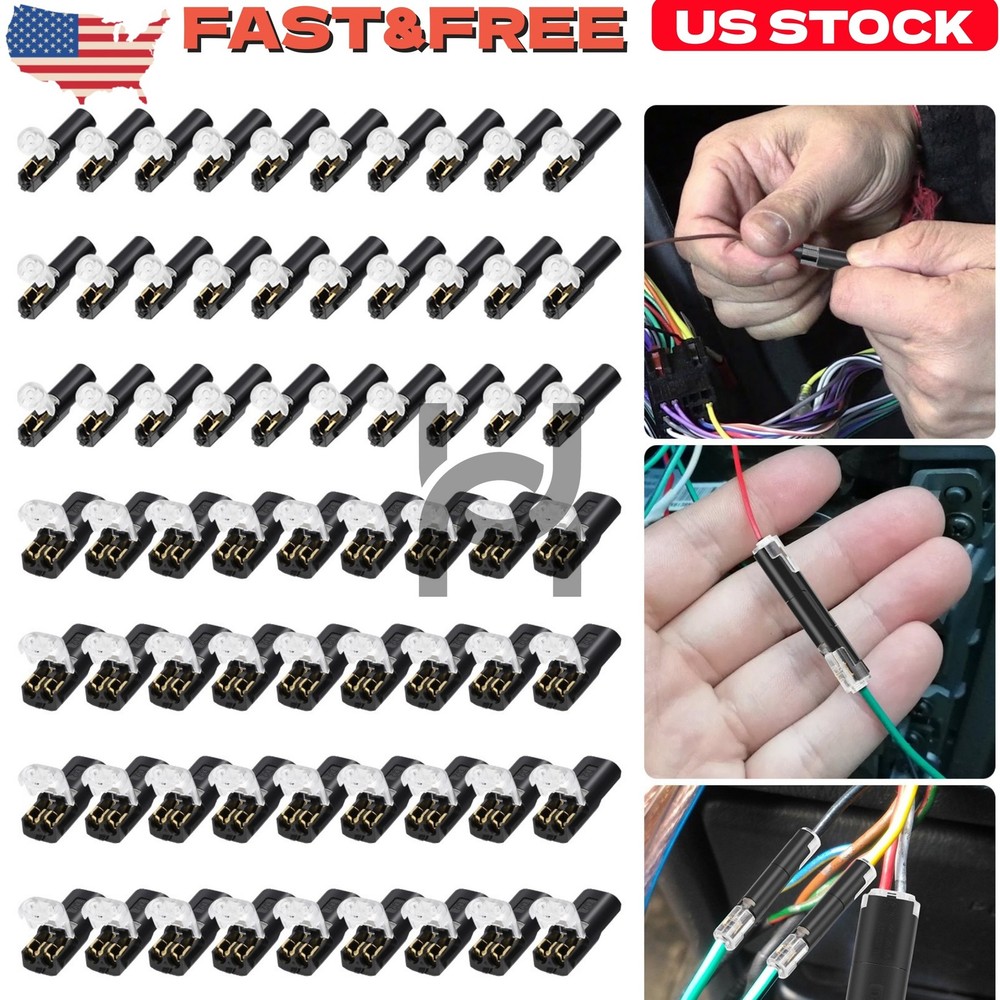 Reusable Quick Wire Connectors 80Pcs Plug-In Cable Terminal Blocks