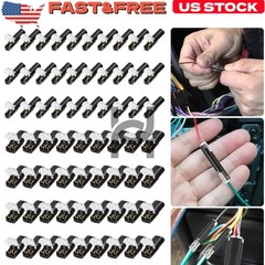 Reusable Quick Wire Connectors 80Pcs Plug-In Cable Terminal Blocks