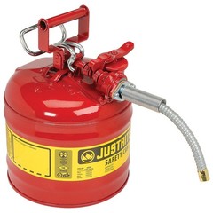 Justrite 7220120 Type II Safety Can 2-Gallon with 5/8″ Flexible Spout Red