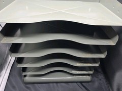 Vintage Vertiflex Metal 6 Letter File Holder Desk Organizer Rack 17x15x10 Gray
