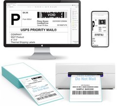 Blue Direct Thermal Shipping Labels – 100 Per Stack with Strong Adhesive