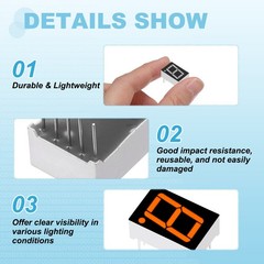 12Pcs 7 Segment LED Display, 2.1V Common Anode Digital Tube, Yellow
