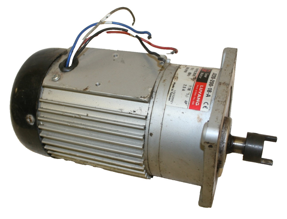 LUYANG J220-200-18-A Gear Motor, 1/4 HP, 110 V, 60 Hz, 1680 RPM, 2.5 A