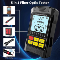 Portable 5-In-1 Fiber Optic Cable Tester with Optical Power Meter, Cable Finder,