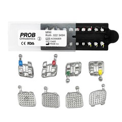 PROB Dental Orthodontic Metal Brackets Brace MIM MBT/ROTH 022/018 345H Monoblock