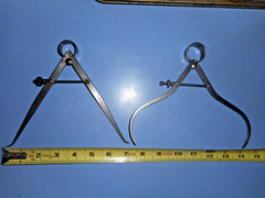 BROWN & SHARPE No 811, 7″ OUTSIDE AND UNBRANDED INSIDE CALIPERS