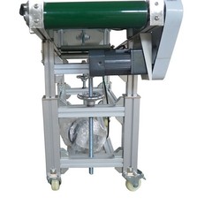 110V 59″×11.8″ Inclined Wall PVC Conveyor Belt Transport Machine Load 66-88Lbs