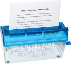 Eco-Friendly Hand Powered Paper Shredder – Ideal for Home & Office use