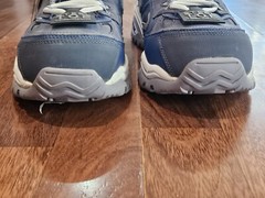 NEW Skechers WOMEN Blue Silver Leather Work Construction Safety Toe Shoes Sz 9.5
