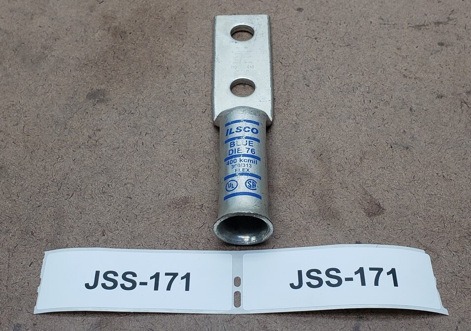 Ilsco CLNF-400-12-134 2 Hole Copper Compression Lug 1/2 x 1-3/4 300-313 Flex New