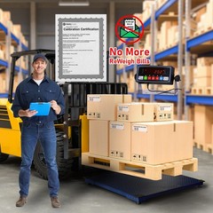 Shipping Floor Scale 60×60 10000 lb Platform w/ Ramp
