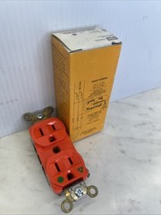 Hubbell Wiring Device-Kellems IG8200 Duplex Straight Blade Receptacle, 5-15R,