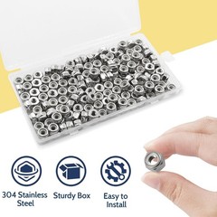 Durable 304 Stainless Steel Nylon Insert Locknuts – 150 Pack for Versatile Use