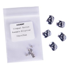 AZDENT Dental Orthodontic Lingual Buttons Bondable Round Rectangular Mesh Base