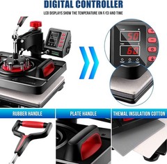 Professional 8 in 1 Heat Press Machine Sublimation Machine 12″ X 15″ Shirt Pr…