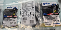 Bag of 100) Thomas & Betts Ty-Rap TY523MX 3.62 Inches 18lb BLACK UV