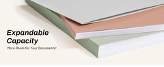 File Folders Letter Size Red, 100 Pack Manilla Folders 8.5 x 11 1/3-Cut Tabs,