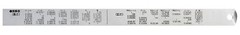 SHINWA Sokutei Pickup Ruler 30cm Silver Red Number Stainless Steel 13134