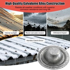 100Pcs Metal Screw Roof Caps, Protecting Screw Heads Easy to Install for Leak