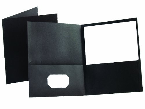 Esselte ESS57506 Oxford Twin Pocket Folders Black 100 Sheet Capacity