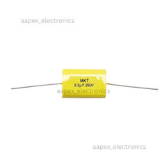 3.3 µF (3.3 uF) MKT Axial Film Capacitor 250V Speaker Crossover – 1/2/5/10 Pcs