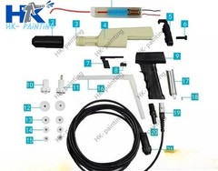 PG1 Electrostatic powder coating spray gun for Gema PG1 Aftermarket Free Ship US