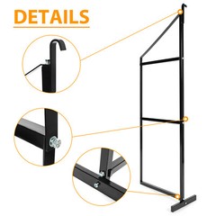 4PCS Black Cargo Shipping Container Shelving Shelf Brackets Universal 18″x60″