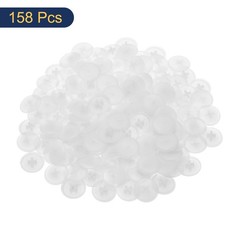 Screw Cap Covers, 158Pcs 17mm – Plastic Self-lock Nut Screw Cap, White
