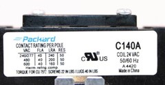Packard C140A Definite Purpose Contactor 1 Pole + Shunt Coil Voltage 24V