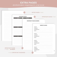 Taja Address Book with Alphabetical 158 pages, 5.2 x 6.8 inches, A- Rose Gold