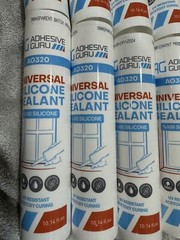 Adhesive Guru Clear Silicone Sealant Waterproof (12 x 10.1fl.oz.) All Purpose