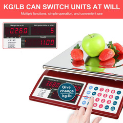 Price Computing Scale Commercial Food Scale 66Lb / 30Kg Fruit Meat