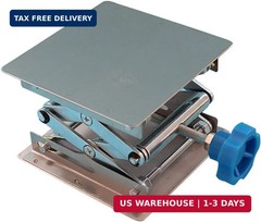 Stainless Steel Lab Jack Stand Table Lift Laboratory Mini Scissor Lift 4″ x 4″ w