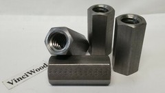 1″-5 Acme Coupling Nut (1 Piece) Right Hand, 1-3/8″ Wide Hex x 2-3/4″ USA.