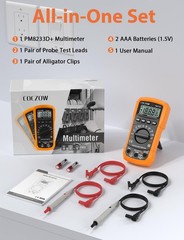 Autoranging Digital Multimeter Ac/dc Amp Ohm Voltage Test Meter With Resistance
